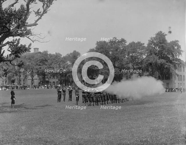 Volley firing, U.S. Naval Academy, between 1890 and 1901. Creator: Unknown.