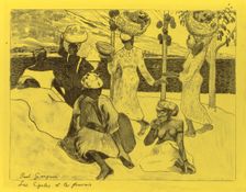Volpini Suite: The Grasshoppers and the Ants (Les Cigales et les Fourmis), 1889. Creator: Paul Gauguin (French, 1848-1903)