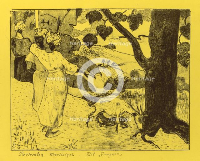 Volpini Suite: Martinique Pastoral (Pastorales Martinique), 1889. Creator: Paul Gauguin (French, 1848-1903).