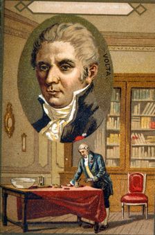 Volta, Alexander count of (1745 - 1827), Italian physicist, inventor of the electric battery. Creator: Unknown