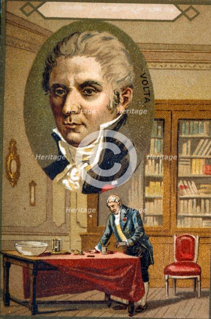 Volta, Alexander count of (1745 - 1827), Italian physicist, inventor of the electric battery. Creator: Unknown.