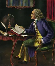 Voltaire 1694-1778. - Gemälde von Carmontel 1934. Creator: Unknown