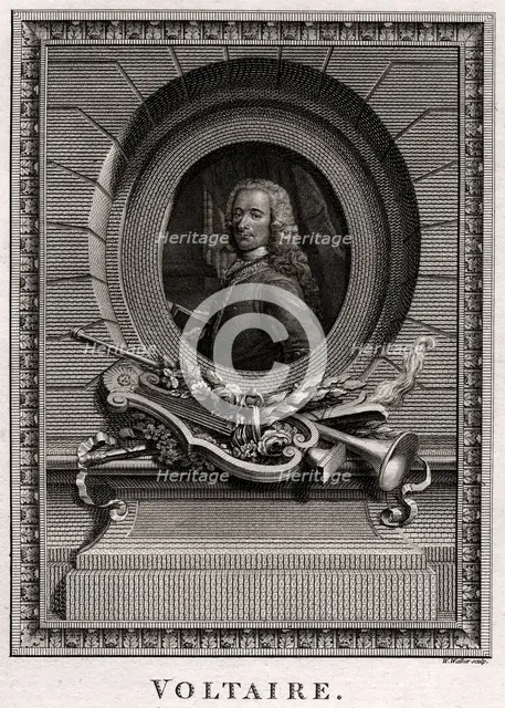 'Voltaire', 1774. Artist: W Walker