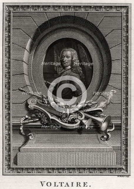 'Voltaire', 1774. Artist: W Walker