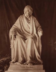 Voltaire by Jean-Antoine Houdon, between 1867 and 1870. Creators: Adolphe Braun, Jean-Antoine Houdon