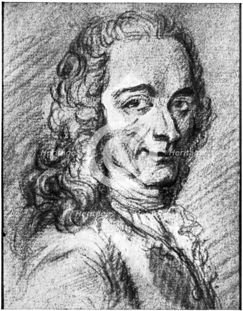 Voltaire, French Enlightenment writer, essayist, deist and philosopher, 18th century. Artist: Unknown