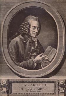 Voltaire, French writer and philosopher, c18th century (1894). Artist: Benoit Louis Henriquez
