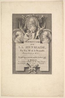 Voltaire, Fréron et la Beaumelle, 1775. Creator: Augustin de Saint-Aubin