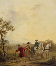 Voltaire Planting Trees, 1762. Creator: Jean Huber