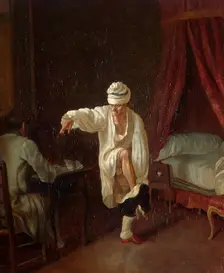 Voltaire's Morning between 1750 and 1775. Creator: Huber, Jean (1721-1786)