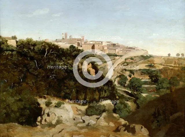 'Volterra', Italy, 1834. Artist: Jean-Baptiste-Camille Corot    