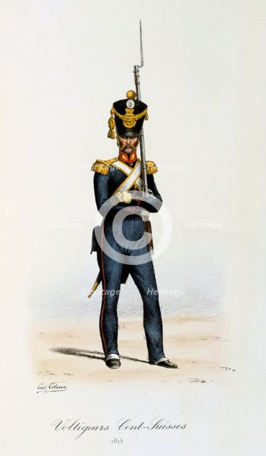 Voltigeurs, Cents-Suisses, 1815 Artist: Eugene Titeux