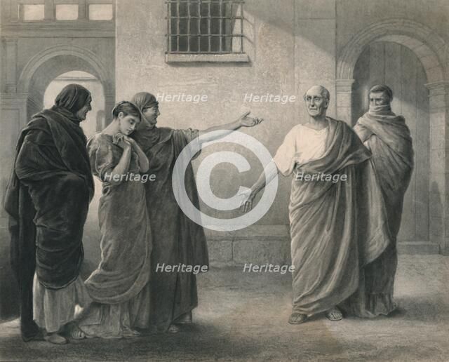 'Volumnia Reproaching Brutus and Sicinius (Coriolanus)', c1870. Artist: J Stephenson.
