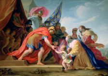 Volumnie and Véturie in front of Coriolan c1638-1639. Artist: Eustache Le Sueur