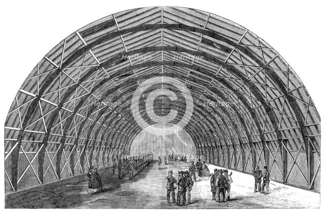 Volunteer Drill-shed at Birkenhead for the 1st Cheshire Volunteer Engineers, 1862. Creator: Unknown.