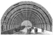 Volunteer Drill-shed at Birkenhead for the 1st Cheshire Volunteer Engineers, 1862. Creator: Unknown