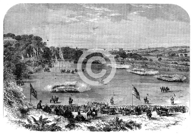 Volunteer fete at Crown, Point, near Norwich: the Review, 1862. Creator: Unknown.