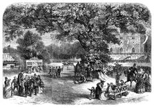 Volunteer fete at Crown, Point, near Norwich: - the Sports, 1862. Creator: Unknown