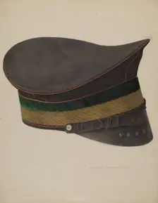 Volunteer Fireman's Cap, 1938. Creator: Alexander Anderson