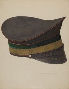 Volunteer Fireman's Cap, 1938. Creator: Alexander Anderson