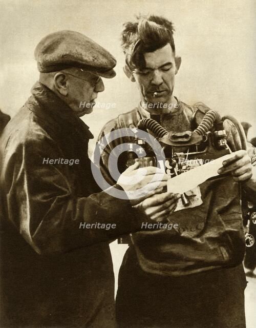 Volunteer going to retrieve bodies in the Gresford Colliery disaster, Wales, 1935. Creator: Unknown.
