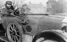 Volunteer women drivers in a Wolseley, donated towards the war effort, Cambridge, World War I, 1915. Creator: Unknown