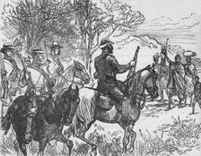 Volunteers Meeting A Loyal Kaffir and his Family c1880