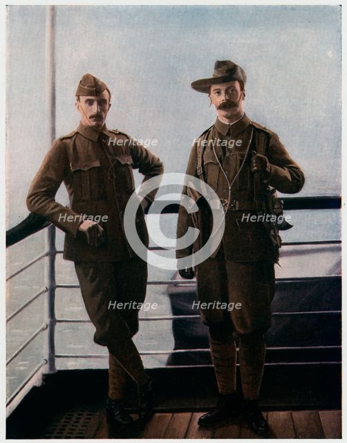 Volunteers on board ship for the Boer War, 1900. Artist: Anon