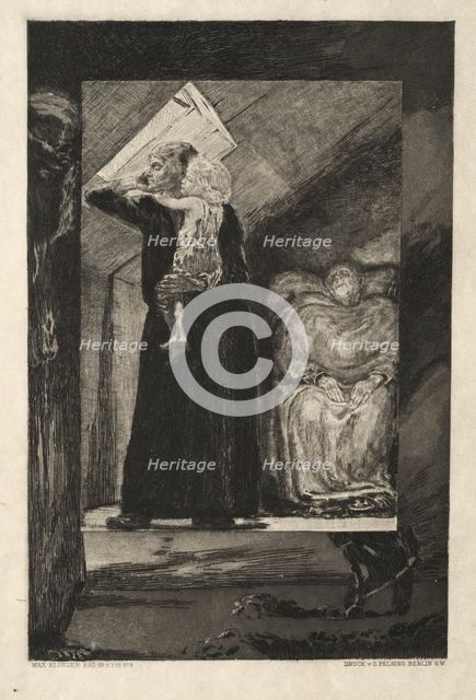 Vom Tode I, (Opus II, 1889) No. 9. Creator: Max Klinger (German, 1857-1920).