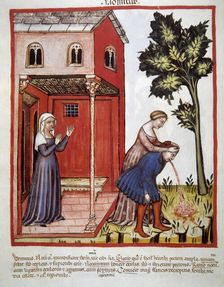 Vomiting, 14th century. Creator: Unknown