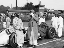 Von Brauchitsch with a 3 litre Mercedes Benz at the Donington Grand Prix, 1938