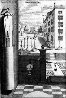 Von Guericke's water barometer, 1672. Creator: Unknown