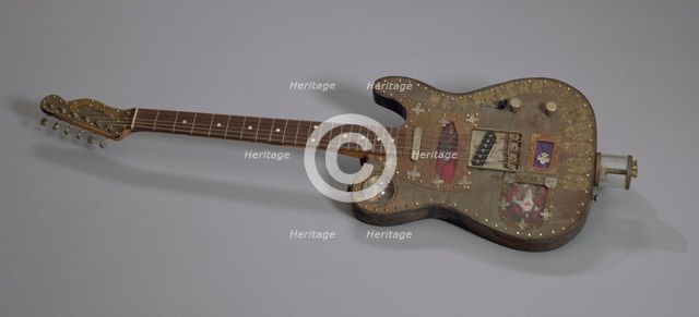 Voodoo Guitar "Marie" made by Don Moser with debris from Hurricane Katrina, 2005. Creator: Don Moser.