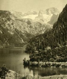 Vorderer Gosausee and the Dachstein Mountains, Upper Austria, c1935. Creator: Unknown