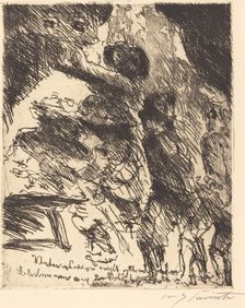 Vater, es wird nicht gut ablaufen, bleiben wir von dem soldatenhaufen..., 1923. Creator: Lovis Corinth