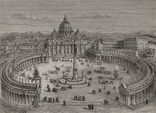 Vatican City, St Peter's Square, 1879. Creators: Jean Gauchard, Hercule Louis Catenacci