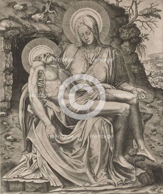 Vatican Pietà, 1566. Creator: Adamo Scultori.