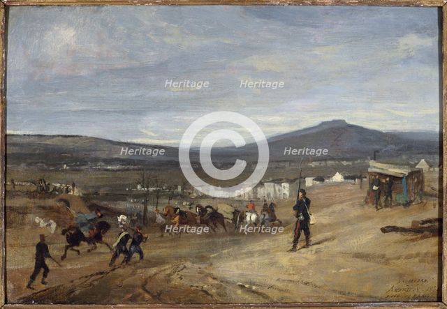 Vaugirard during the siege of Paris, 1870. Creator: Clement-Auguste Andrieux.