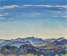 Vaud Alps seen from the Rochers de Naye, 1917