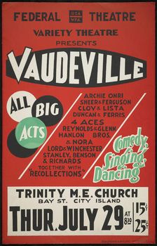Vaudeville, [193-]. Creator: Unknown