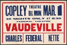 Vaudeville, Boston, [193-]. Creator: Unknown