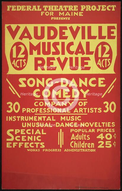 Vaudeville Revue, Maine, [193-]. Creator: Unknown.