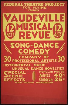 Vaudeville Revue, Maine, [193-]. Creator: Unknown