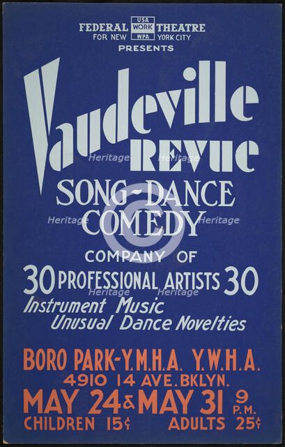Vaudeville Revue, New York, [1930s]. Creator: Unknown.