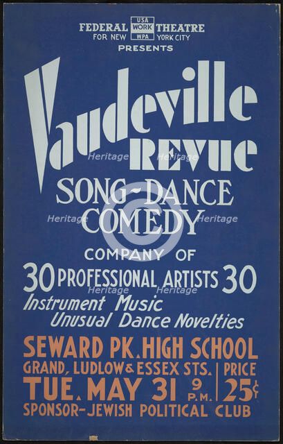 Vaudeville Revue, New York, [1930s]. Creator: Unknown.