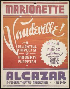 Vaudeville, San Francisco, [193-]. Creator: Unknown