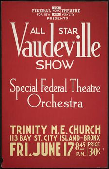 Vaudeville Show, New York, [1930s]. Creator: Unknown