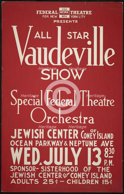 Vaudeville Show, New York City, [193-]. Creator: Unknown.