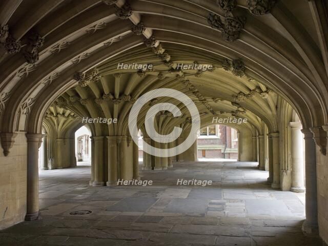 Vaulted undercroft below the chapel, Lincoln's Inn, Holborn, Camden, London, 2011. Artist: Derek Kendall.