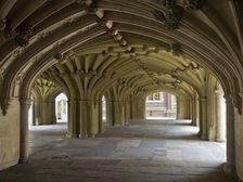 Vaulted undercroft below the chapel, Lincoln's Inn, Holborn, Camden, London, 2011. Artist: Derek Kendall